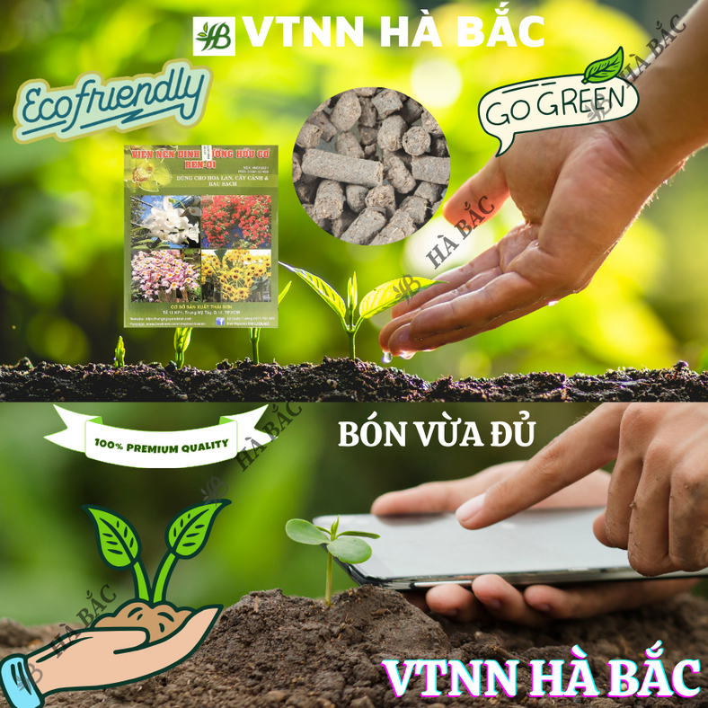 Viên nén dinh dưỡng hữu cơ Ben-01 Hùng Nguyễn (Hộp 1KG), chuyên dùng cho lan, cây cảnh và rau, bổ sung đa vi lượng