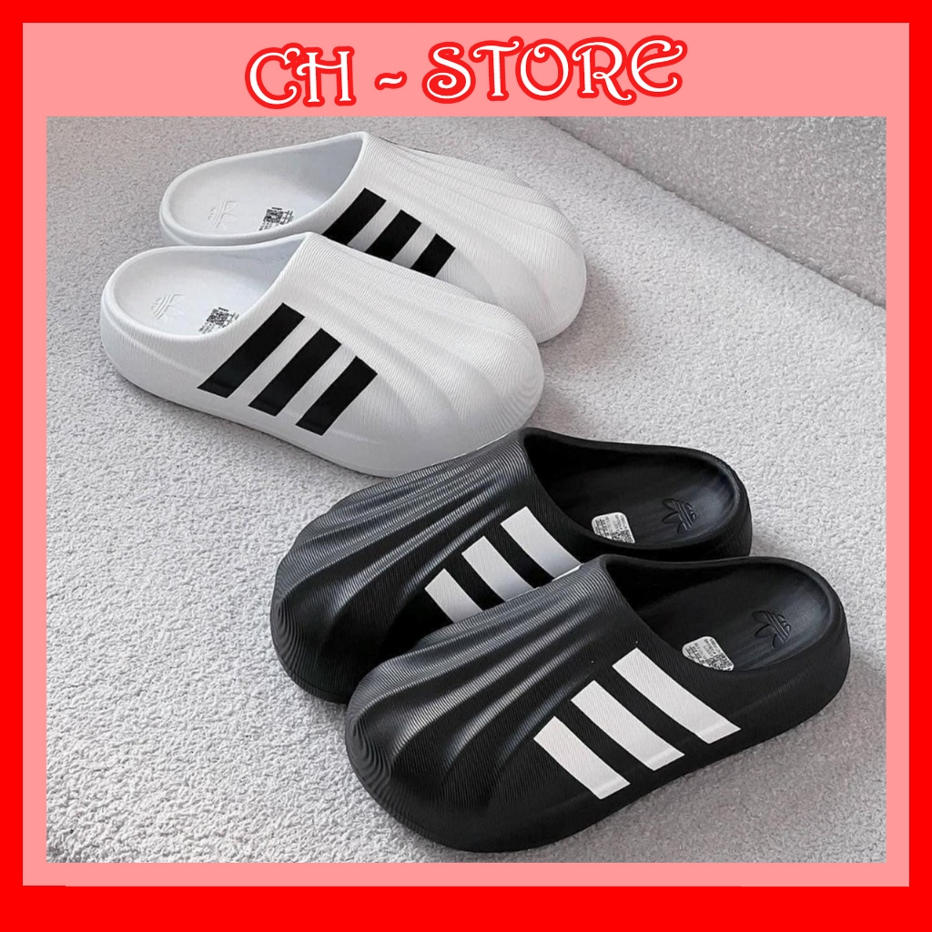 Dép Sục Adidas SuperStar Mule Dép Đúc nam nữ 3 sọc đen trắng đủ size ...