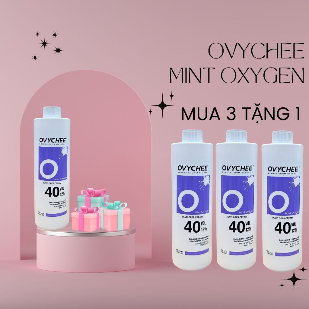 Oxy trợ nhuộm Ovychee 3% - 6% - 9% 12% trợ nhuộm lên màu nhanh, màu sáng bóng, không sót, an toàn