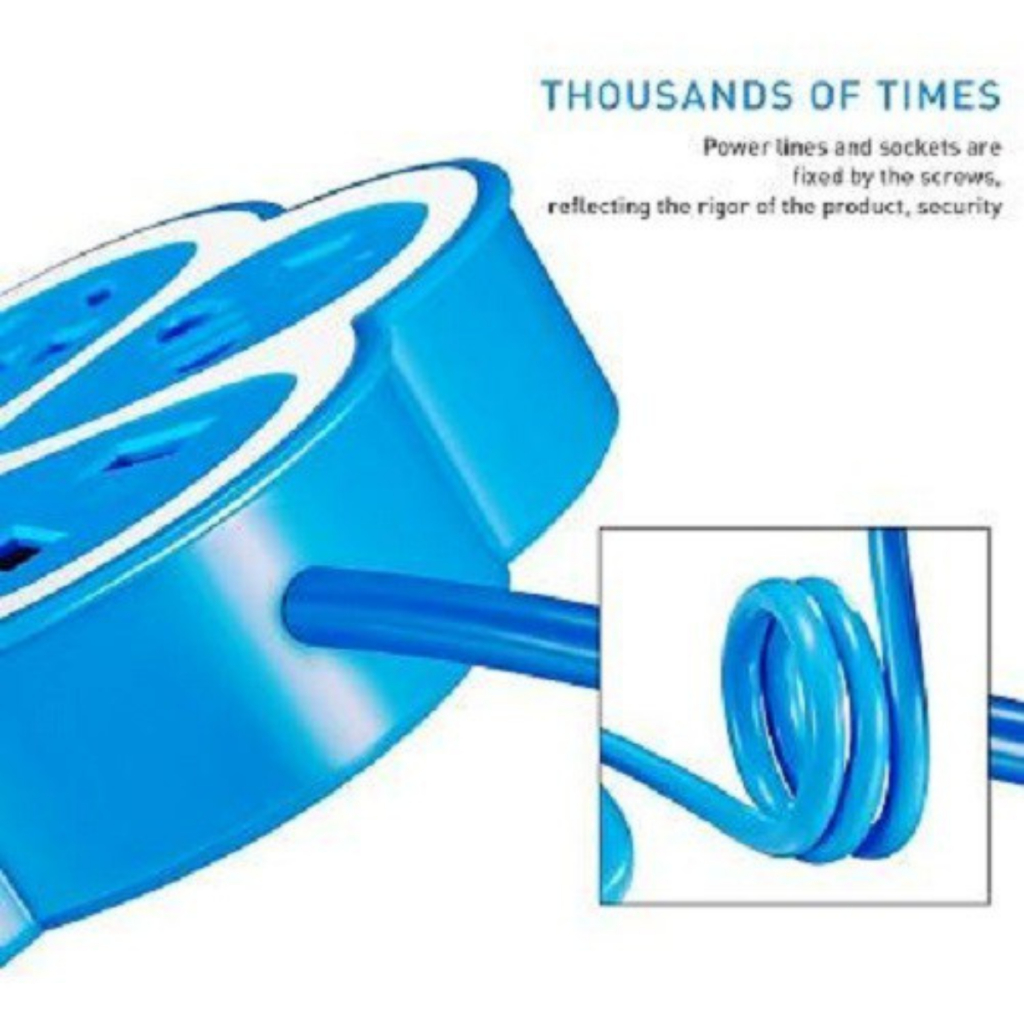 Ổ Cắm Điện Đa năng 4 Lỗ cắm 3 chấu - 4 Lỗ Cắm USB - Dây dài 1,8m