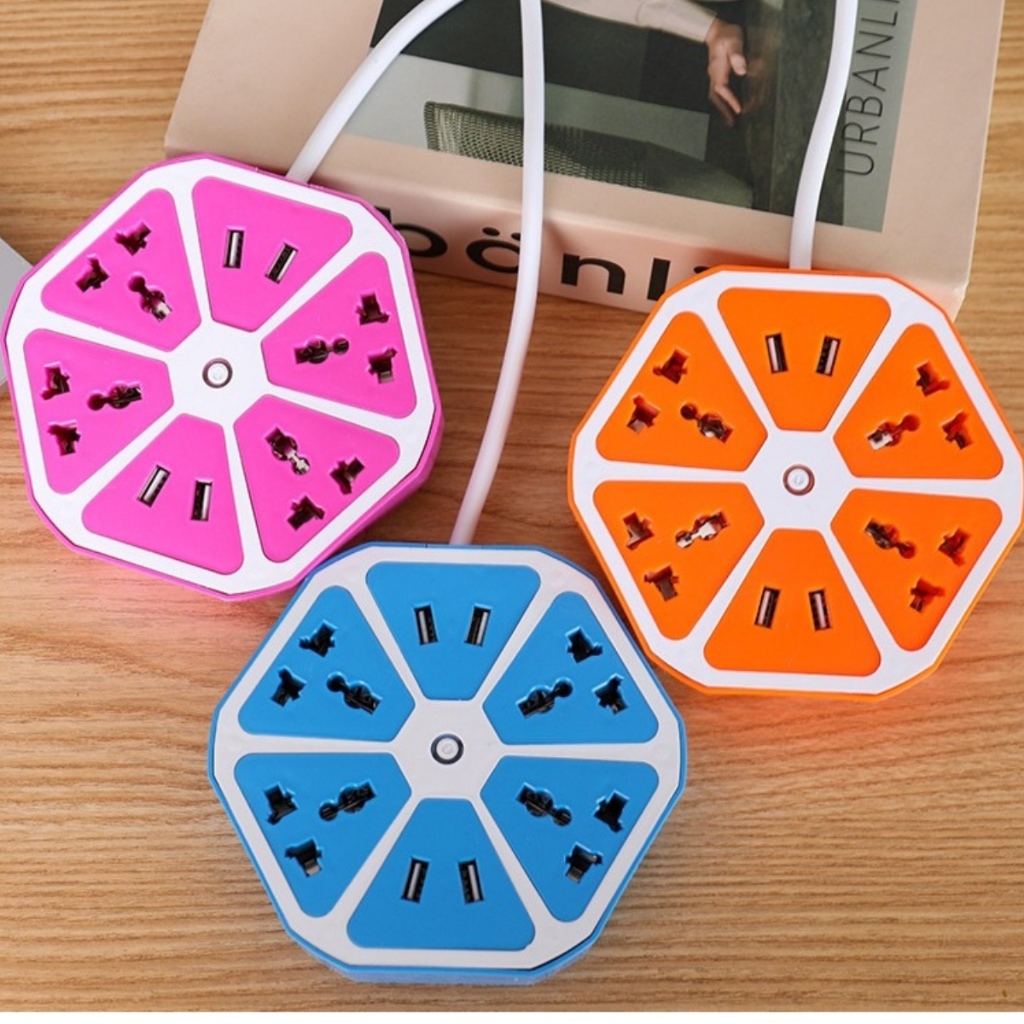 Ổ Cắm Điện Đa năng 4 Lỗ cắm 3 chấu - 4 Lỗ Cắm USB - Dây dài 1,8m