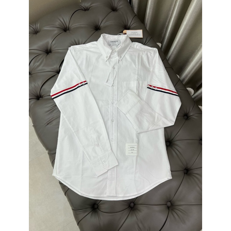 ⚡️[Hight Quality] Áo Sơ Mi Th.om Nam Nữ Vải Oxford - Điểm Nhấn Viền Kẻ 2 Tay Cao Cấp - TB Qccc Hottrend Full Túi Tag