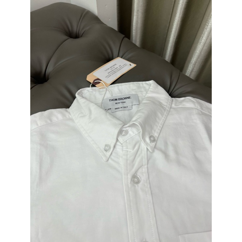 ⚡️[Hight Quality] Áo Sơ Mi Th.om Nam Nữ Ngắn Tay Vải Oxford - Điểm Nhấn Viền Tay Cao Cấp - TB Qccc Hottrend Full Túi Tag