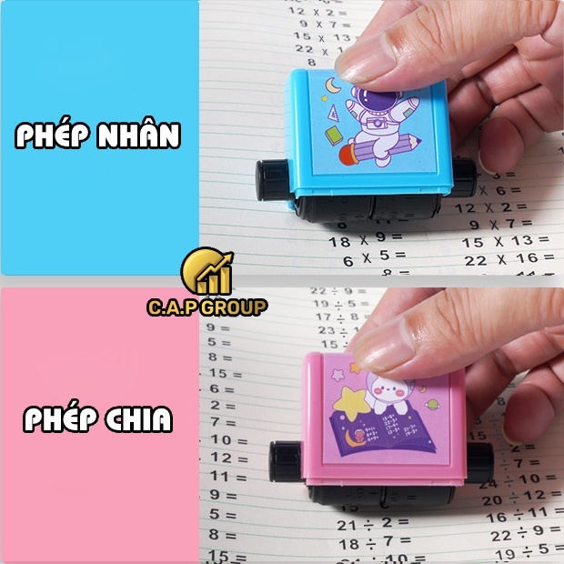 Máy Tạo Phép Tính Cộng Trừ Nhân Chia mini đơn giản ngẫu nhiên cho bé - Con lăn phép toán - PUPU HOUSE