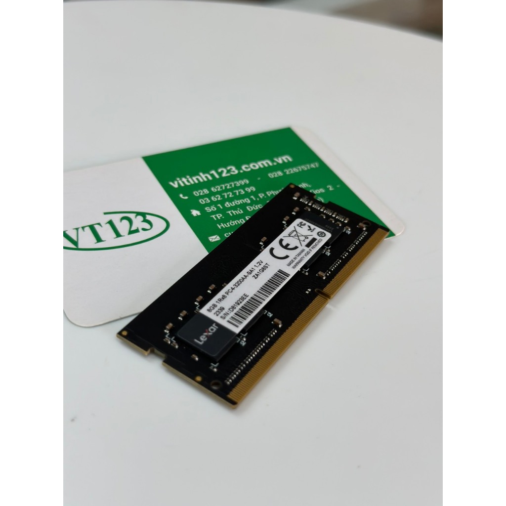 Barrette Mémoire RAM LEXAR SODIMM 8 Go DDR4-3200 - LD4AS008G-B3200GSST - Pour Ordinateur Portable, Mini PC