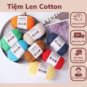 Sợi vải Genung Cotton chuyên móc Túi xách,giỏ,dép - sợi 4mm-50g