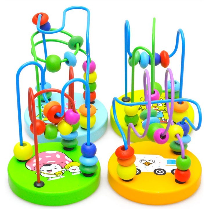Luồn Hạt Mini Cho Bé Bằng Gỗ Cho Bé - Đồ Chơi  PUPU HOUSE