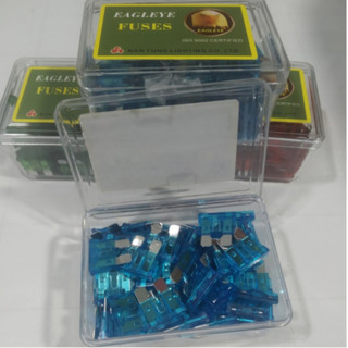 Hộp 100 chiếc Cầu chì ô tô, xe máy chân dẹp, công suất chuẩn.