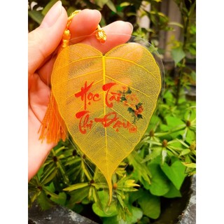 Lá bồ đề chữ nhiều màu binh an