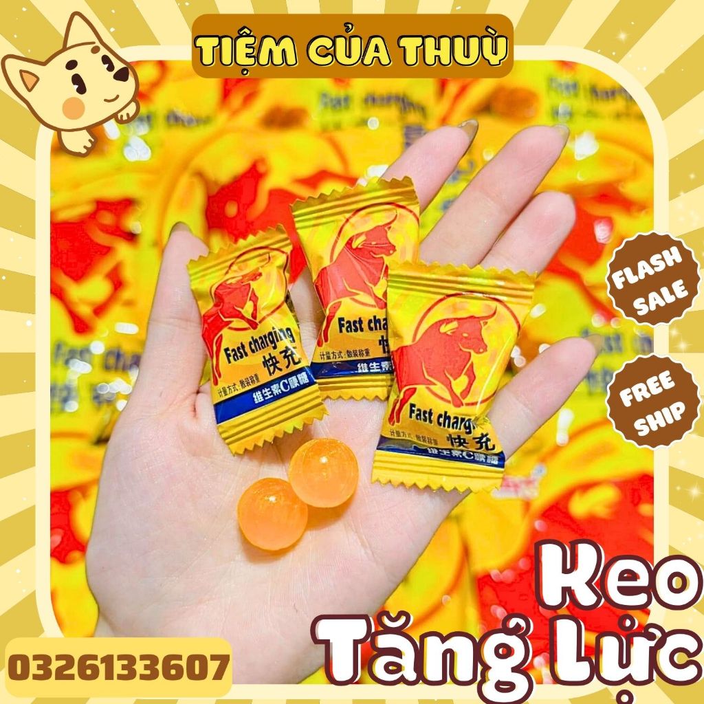 500G Kẹo Tăng Lực Bò Húc, Kẹo Bò Húc RedBull Nội Địa, Tiệm ăn vặt Thuỳ ...