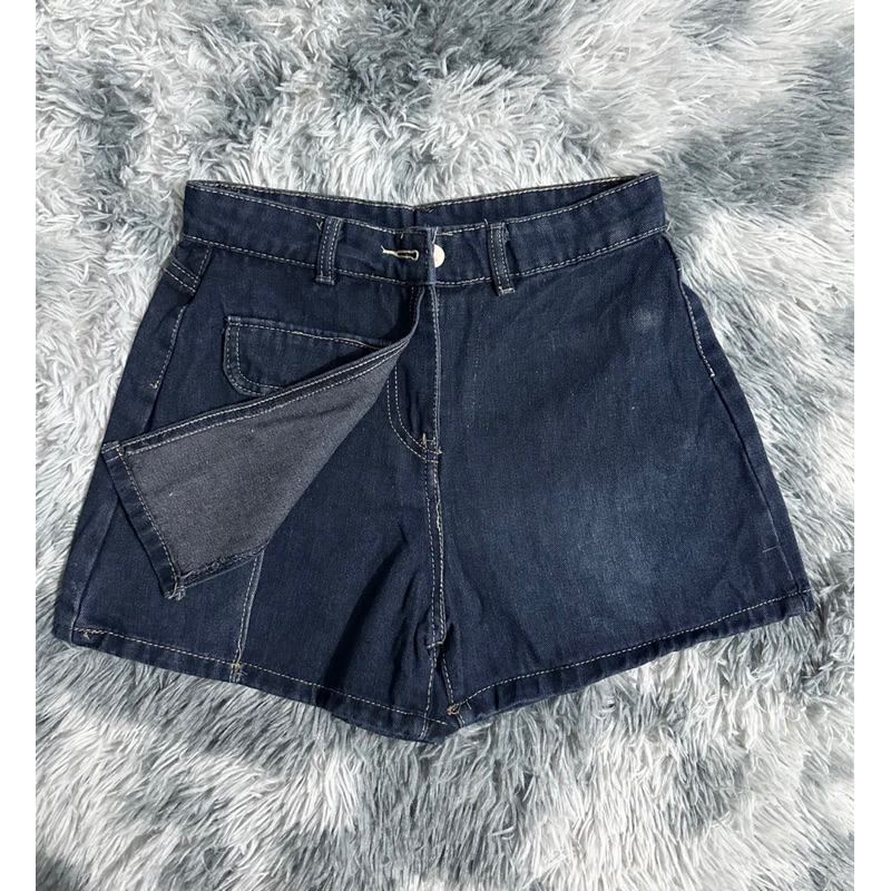 Quần Sooc jeans Nữ Cá Tính, Quần Đùi Jean Thiết Kế Xẻ Vạt Trước