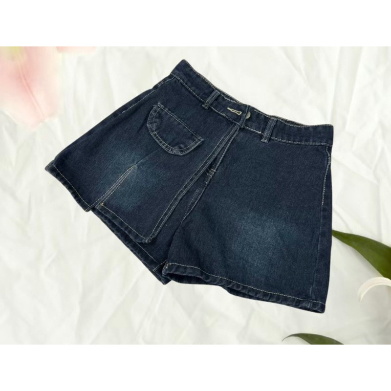 Quần Sooc jeans Nữ Cá Tính, Quần Đùi Jean Thiết Kế Xẻ Vạt Trước