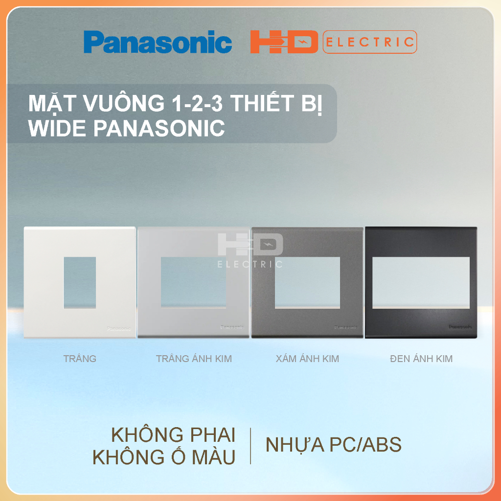 Mặt vuông 1 2 3 thiết bị Wide Panasonic WEB7811 WEB7812 WEB7813 màu ...