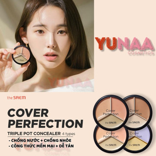 [Y213] Che Khuyết Điểm ĐA NĂNG 3 Ô THE SAEM Cover Perfection Triple Pot Concealer