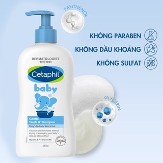 Sữa Tắm Gội Chung Cetaphil Baby Chính Hãng Cho Bé Dung Tích 230ml, 400ml