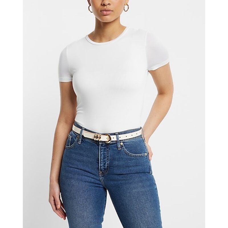 (Sale) Áo thun nữ ngắn tay cổ tròn 2 lớp Ex* bigsize - dư xịn (45-64kg)