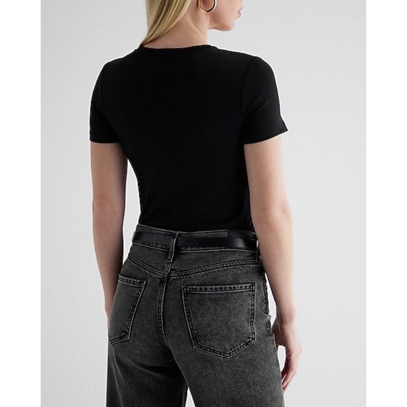 (Sale) Áo thun nữ ngắn tay cổ tròn 2 lớp Ex* bigsize - dư xịn (45-64kg)