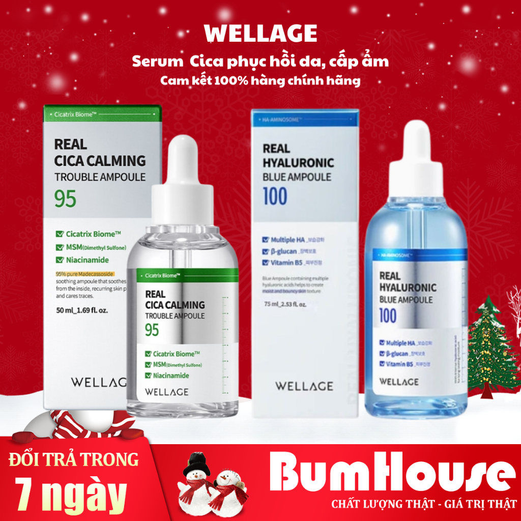 Tinh chất dưỡng da Wellage Real Hyaluronic Blue Ampoule 100 75ml ...