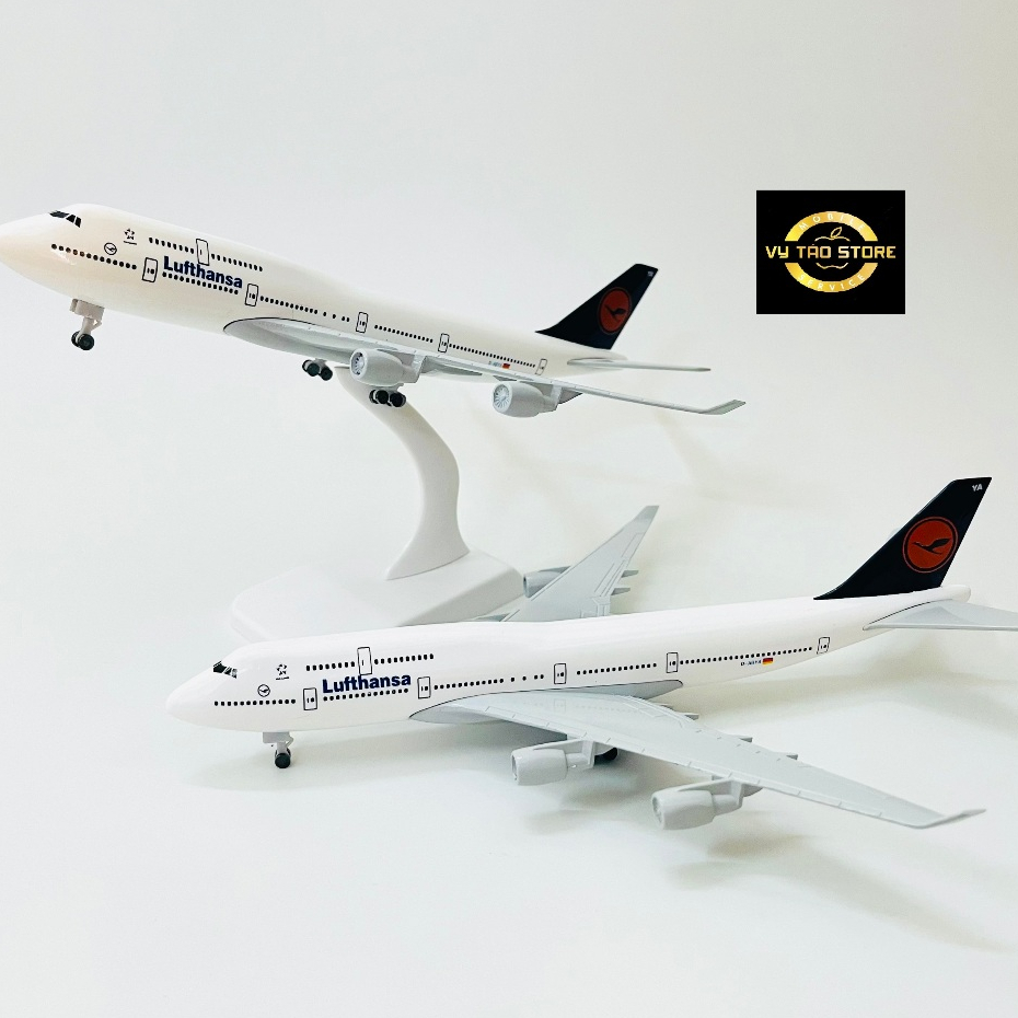 MÁY BAY MÔ HÌNH  "LUFTHANSA" HÃNG HÀNG KHÔNG QUỐC GIA ĐỨC TỈ LỆ 1:400 KIM LOẠI CAO CẤP SƠN TĨNH ĐIỆN CỰC ĐẸP