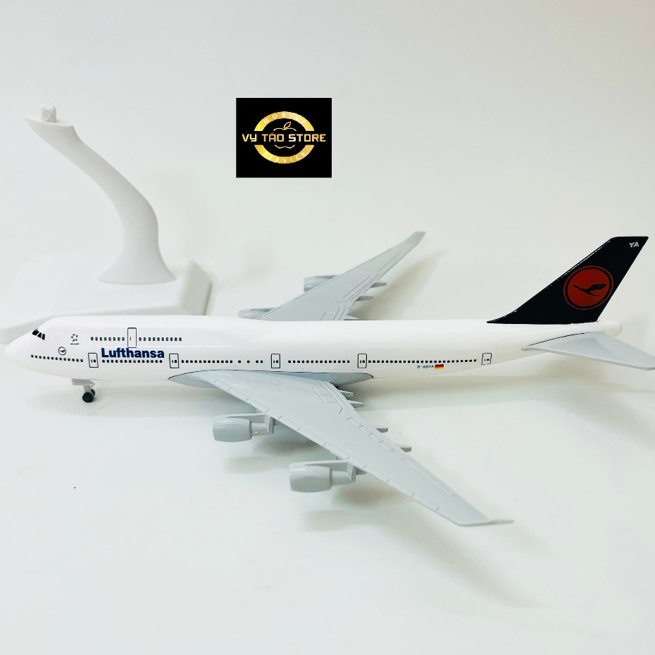 MÁY BAY MÔ HÌNH  "LUFTHANSA" HÃNG HÀNG KHÔNG QUỐC GIA ĐỨC TỈ LỆ 1:400 KIM LOẠI CAO CẤP SƠN TĨNH ĐIỆN CỰC ĐẸP