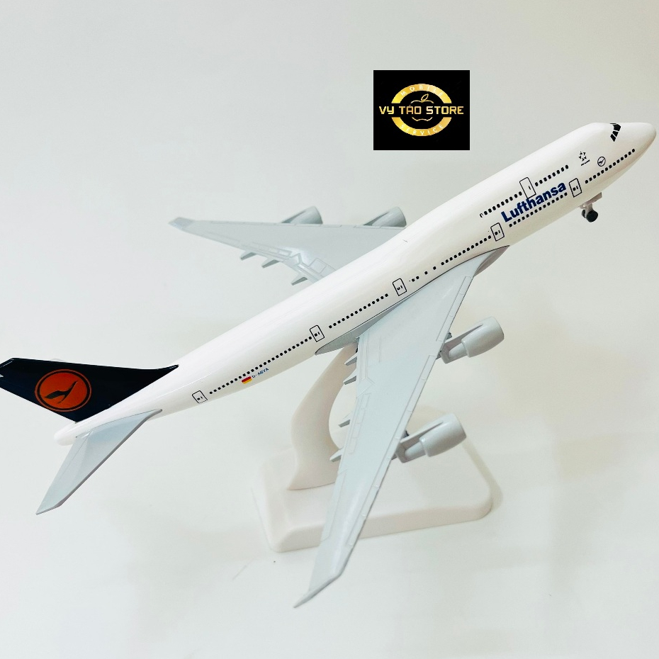 MÁY BAY MÔ HÌNH  "LUFTHANSA" HÃNG HÀNG KHÔNG QUỐC GIA ĐỨC TỈ LỆ 1:400 KIM LOẠI CAO CẤP SƠN TĨNH ĐIỆN CỰC ĐẸP