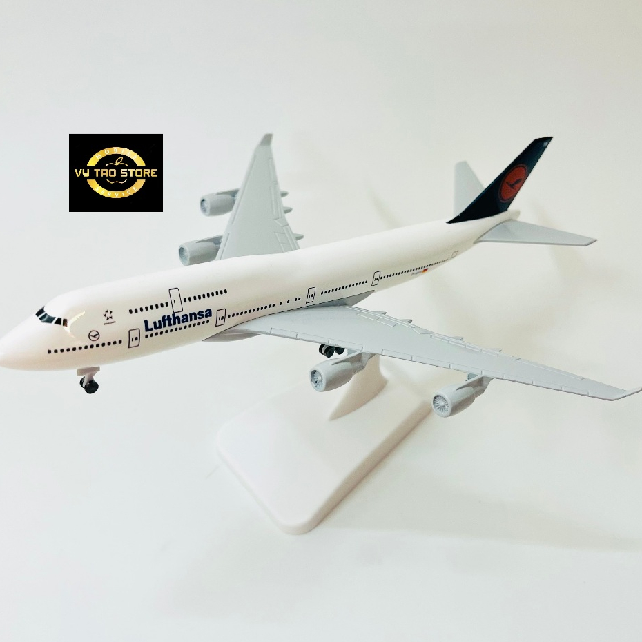 MÁY BAY MÔ HÌNH  "LUFTHANSA" HÃNG HÀNG KHÔNG QUỐC GIA ĐỨC TỈ LỆ 1:400 KIM LOẠI CAO CẤP SƠN TĨNH ĐIỆN CỰC ĐẸP