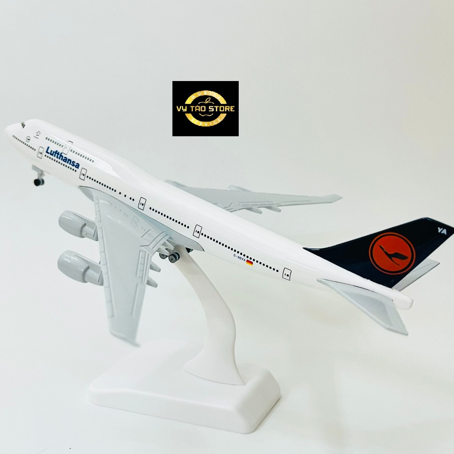 MÁY BAY MÔ HÌNH  "LUFTHANSA" HÃNG HÀNG KHÔNG QUỐC GIA ĐỨC TỈ LỆ 1:400 KIM LOẠI CAO CẤP SƠN TĨNH ĐIỆN CỰC ĐẸP