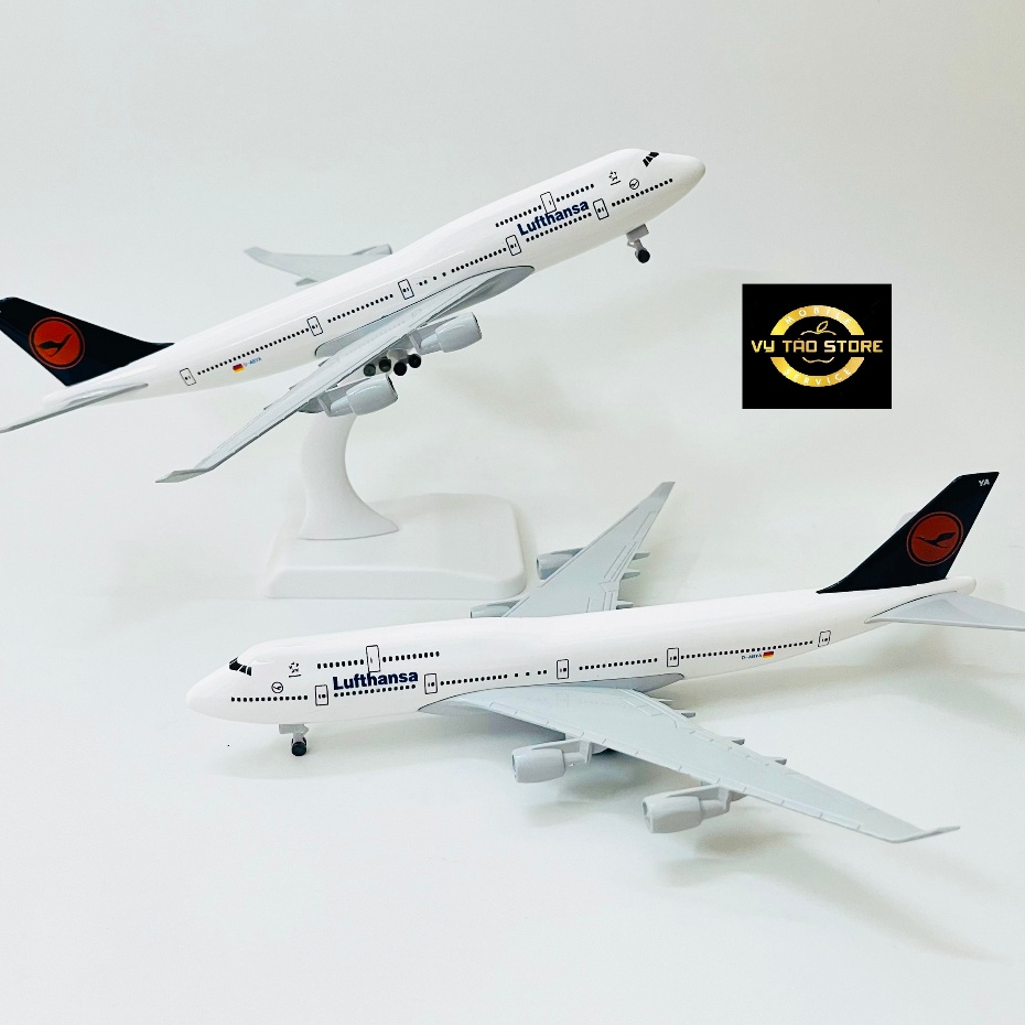 MÁY BAY MÔ HÌNH  "LUFTHANSA" HÃNG HÀNG KHÔNG QUỐC GIA ĐỨC TỈ LỆ 1:400 KIM LOẠI CAO CẤP SƠN TĨNH ĐIỆN CỰC ĐẸP