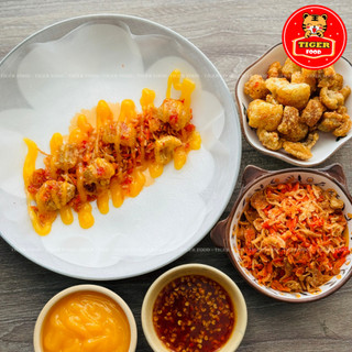 Bánh tráng phơi sương TIGER FOOD - COMBO CHÀO MỪNG [5 Món] - Bánh tráng,muối ruốc hành phi,bơ phô mai,sốt tắc,tóp mỡ