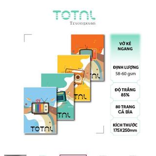 Vở kẻ ngang Total Retro - 80 trang