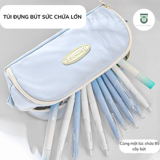 Túi Đựng Bút Bằng Vải Canvas Dù Nắp Lật Đa Năng Sức Chứa Lớn_JOY OFFICE