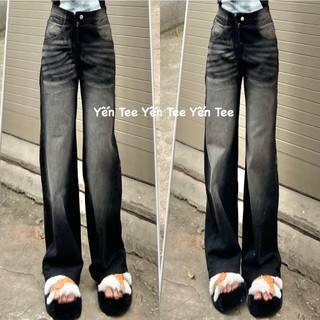 Quần jeans ống suông màu đen khói bạc đùi Yến Tee Shop #0650 #3758
