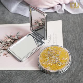 Gương mini cầm tay 2 mặt cute gấp gọn bỏ túi tiện dụng