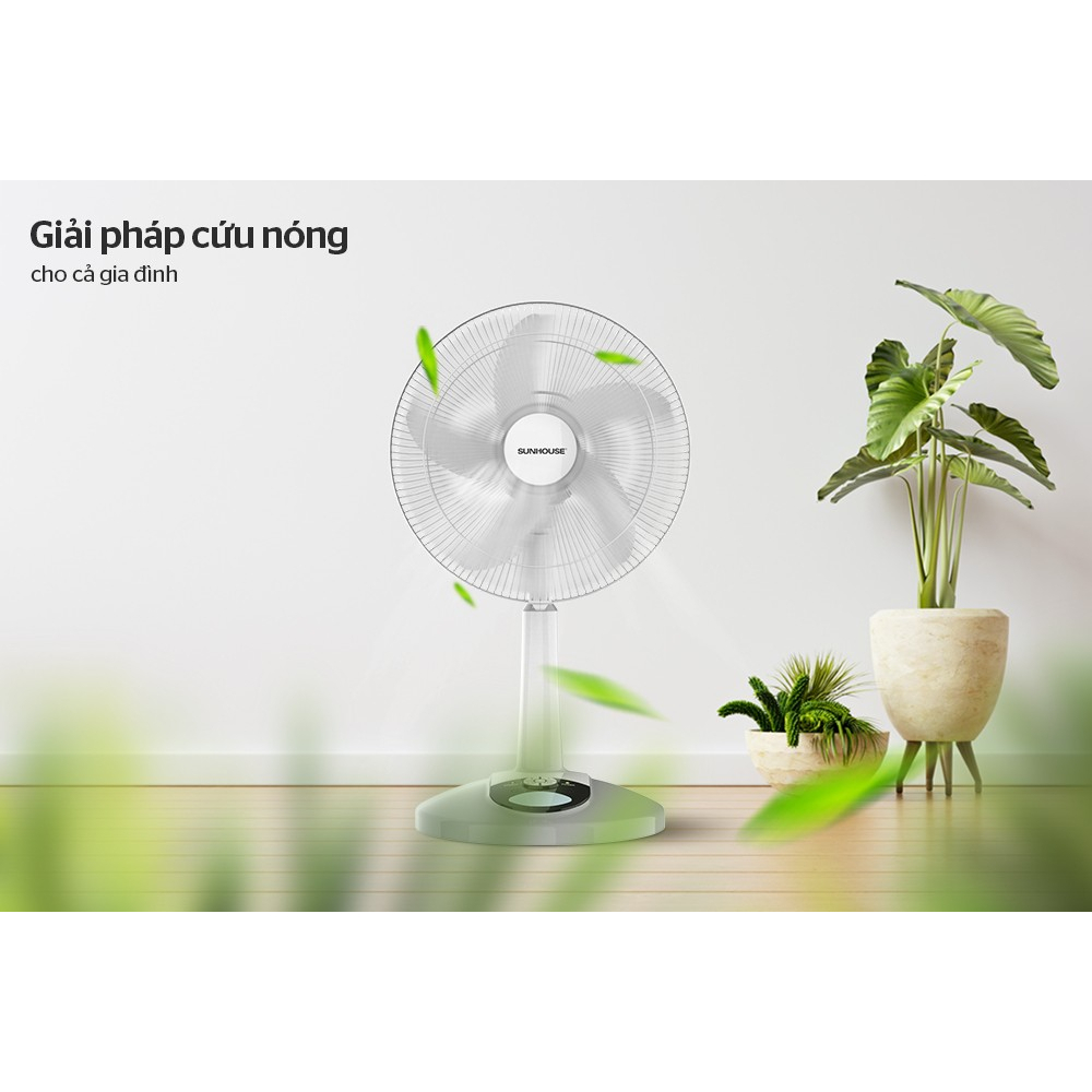 Quạt Tích Điện Sunhouse SHD7223 SHD7228 SHD7116 - 9 tốc độ gió, đáp ứng mọi nhu cầu - Quay đảo chiều, gió tản đều - ảnh 2
