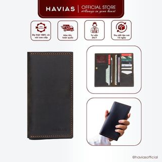 Ví Dài HAVIAS Da Bò thật 100% may tay thủ công nam nữ VENUTA2