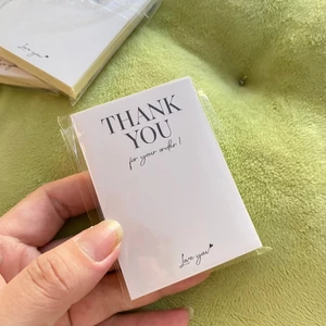 50 Tem Decal Dán Hộp Carton, Tem Thank You Dán Niêm Phong Hộp - Thank You For Your Order - Trắng Sang Trọng