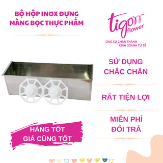 HỘP INOX (48,5x15x15cm) ĐỰNG MÀNG BỌC THỰC PHẨM DÙNG CHO LÕI DÀI 46,5CM (Ko kèm màng bọc) (ĐƯỢC ĐỒNG KIỂM)