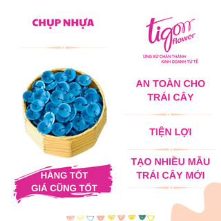CHỤP NHỰA gắn trái cây - dễ sử dụng, chắc chắn, không đâm vào làm hư trái cây (gói 90-100 cái màu ngẫu nhiên)