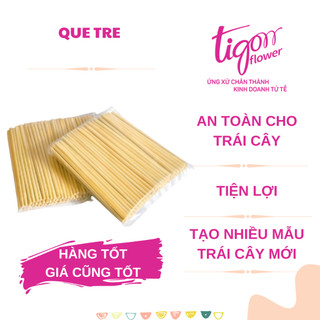 2 bịch QUE TRE gắn trái cây -  Chắc chắn, tiện lợi và dễ sử dụng (180-200 cái)