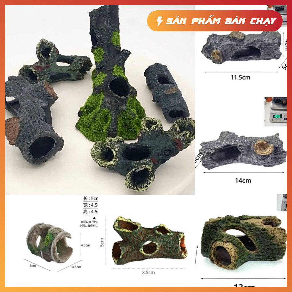 Mô hình gốc cây rỗng dùng trang trí bể thủy sinh, tiểu cảnh, làm nhà ...