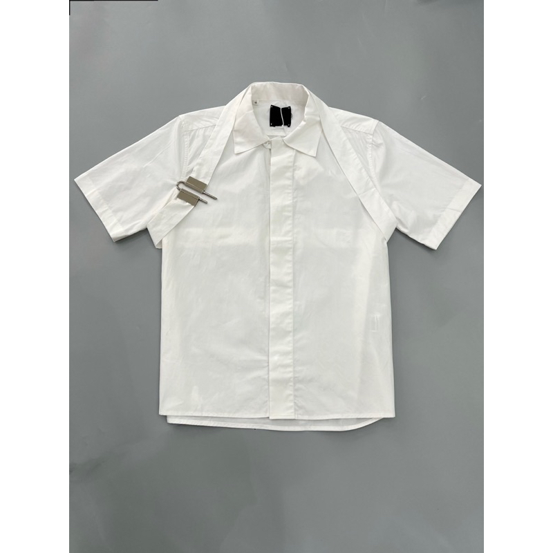⚡️[Hight Quality] Áo Sơ Mi G.V C Black And White Logo - Điểm Nhấn Dây Cài Tháo Rời Cao Cấp - Qccc Hottrend