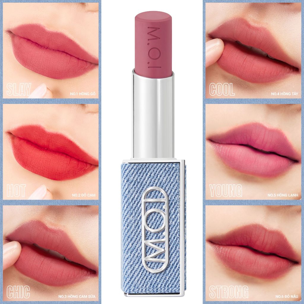 Ảnh Son lì Love M.O.I THE NEW ICONIC MOI Cosmetics 3g 3