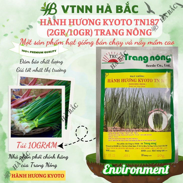 Hành Hương Kyoto TN187 Trang Nông (2gr/10gr), hạt giống nảy mầm tốt, năng suất cao, trông quanh năm - Hạt giống Hà Bắc