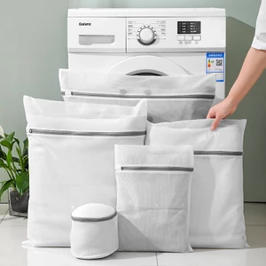 Túi giặt quần áo SET 5 MÓN có khóa kéo Giỏ đựng đồ dơ nhiều kích thước Túi giặt đồ lót áo ngực đồ gia dụng tiện ích