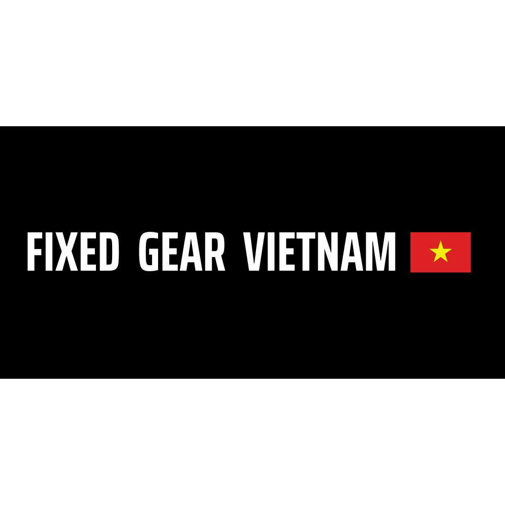 Tem dán xe đạp UV DTF nổi FIXED GEAR VIETNAM đen, trắng | Shopee Việt Nam