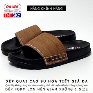 Dép Nam Quai Cao Su Họa Tiết Da DUWA - Hàng Chính Hãng - SH9071