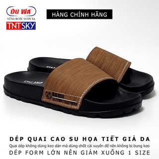 Dép Nam Quai Cao Su Họa Tiết Da DUWA - Hàng Chính Hãng - SH9071