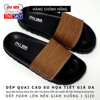 Dép Nam Quai Cao Su Họa Tiết Da DUWA - Hàng Chính Hãng - SH9071