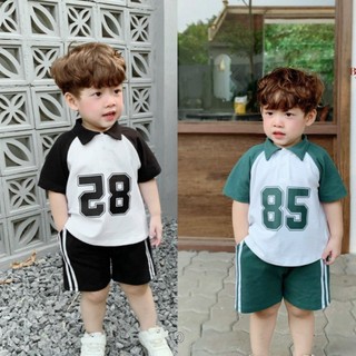 Bộ Polo cộc in số cho bé trai 1-6 tuổi (9-23kg) N0106