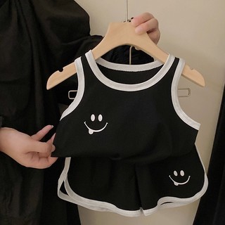 05- Bộ ba lỗ mặt cười cotton cho bé , bộ ba lỗ mặc hè mát lạnh co dãn cho bé trai bé trai bé gái